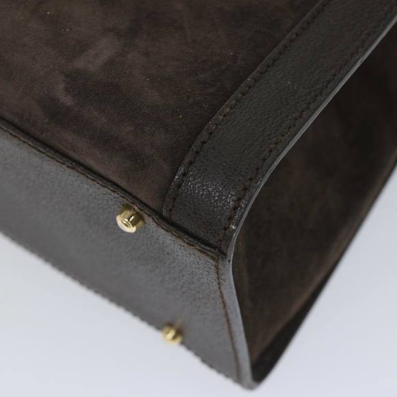 GUCCI Bamboo Hand Bag Suede Brown 002 1095 0260 Auth 57388 - Picture 12 of 16